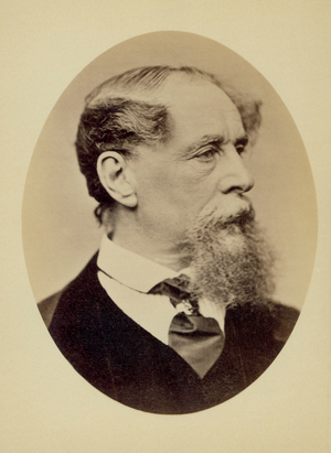 Charles Dickens (1812-1870), English Writer, Portrait, 1867 (b/w photo)