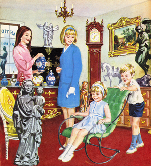 The Antique Girl (colour litho)