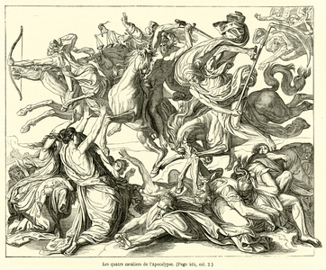 Les quatre cavaliers de l'Apocalypse (engraving)