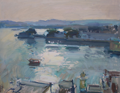 Udaipur, afternoon light, 2018 (oil on canvas)