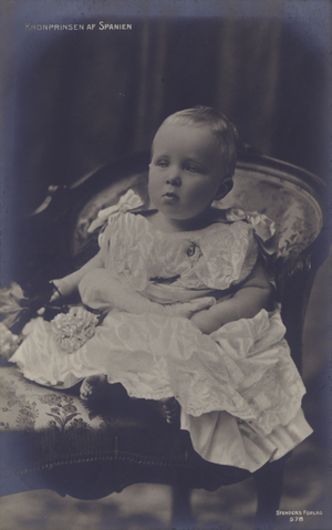 The Prince Of The  Asturias, heir to the Spanish Throne (b/w photo)