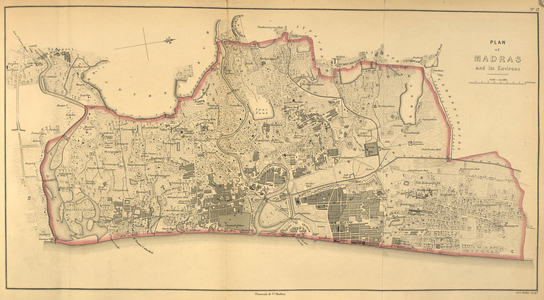 Plan of Madras and its environs.