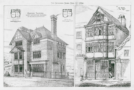 Coffee Tavern, East Grinstead Sussex, An Old House in "The High", Oxford (litho)
