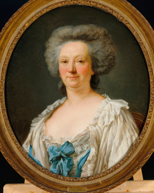 Portrait of a woman formerly identified as Mme Geoffrin, 1787 (oil on canvas)
