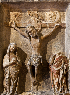 Crucifixion with the Virgin and Saint John, 15th century (sculpture)