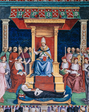 The Piccolomini Library, south west wall: “ Pius II canonizes St. Catherine of Siena, June 29, 1461”