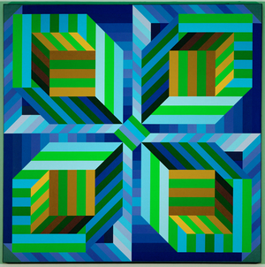 Kocka Urvar, 1983 (acrylic on canvas)