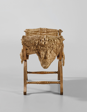 Crococurule Stool, 2008 (gilt bronze)