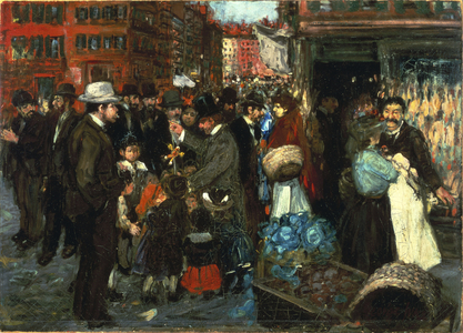 Street Scene (Hester Street), 1905 (oil on canvas)	