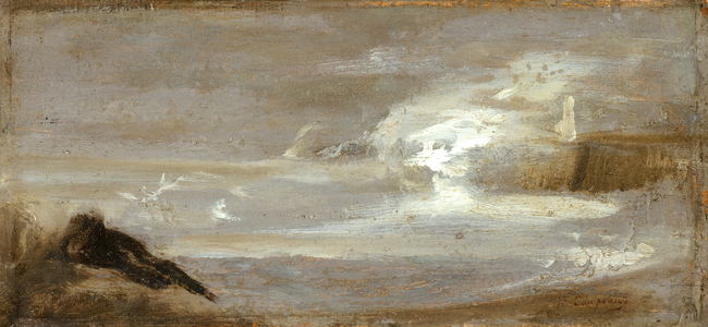 Seascape, c.1850-60 (oil on canvas)
