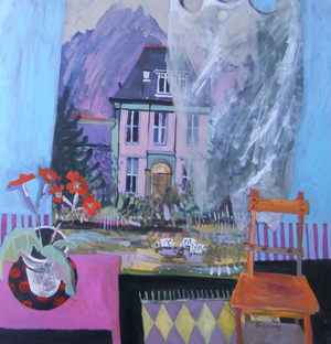Keeping and Eye on the Neighbours (acrylic on canvas)