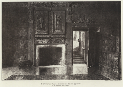The Compton Room, Canonbury Tower, London (litho)