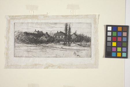 Munich With Towers Of Frauenkirche (etching)