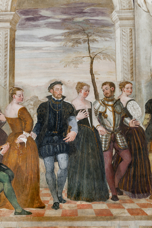 Invitation to the Dance, Main Hall, c.1570 (fresco)