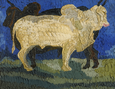Brahmin bulls (Zebus), 1912 (17 November) (painting)