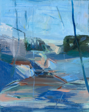 Abandoned Construction Site, 2020 (oil on board)