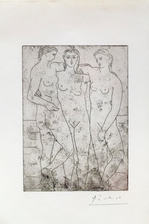 Three bathers, II, 1923, (etching)