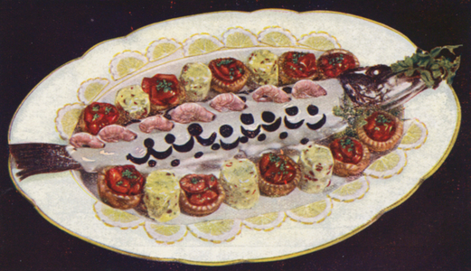 Glazed pike "a la Riga" (print)
