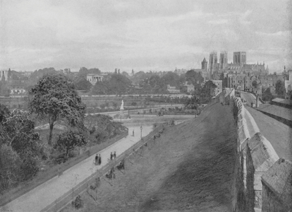 York, from the Walls (b/w photo)