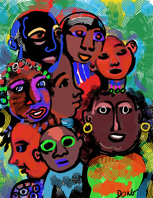 Africa tribes people, 2007 (computer graphics)