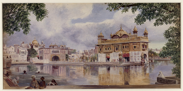 A view of the Golden Temple at Amritsar, the principle shrine of the Sikh religion