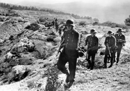 II. WK, Western Front, Reichsarbeitsdienst on war duty in southern France 1943 (photo)