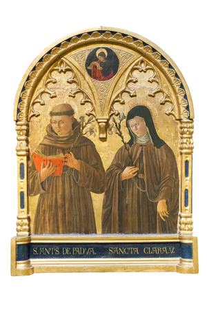 St Anthony of Padua and Saint Claire of Assisi, 1445-48 (oil on wood)