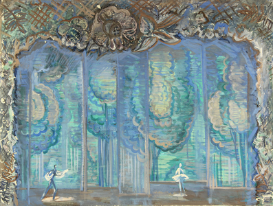 Set Design for Ballet "The Sleeping Beauty", 1973 (tempera on canvas)