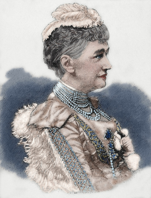 Louise of Hesse-Kassel (1817-1898). Engraving. coloured.