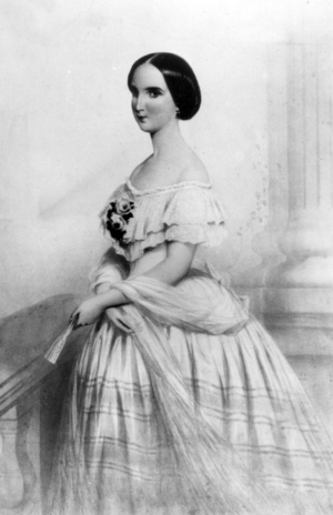 emperess Charlotte of Saxe-Cobourg-Gotha and of Belgium (1840-1927) wife ofMaximilien (Ferdinand-Joseph of Habsbourg) emperor of Mexico, c.mid 1860's engraving