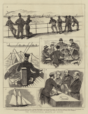 The International Regatta at Ostend (engraving)