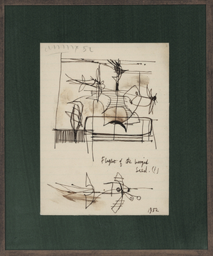 Flight of the Winged Seed, 1952 (pen & ink on paper)