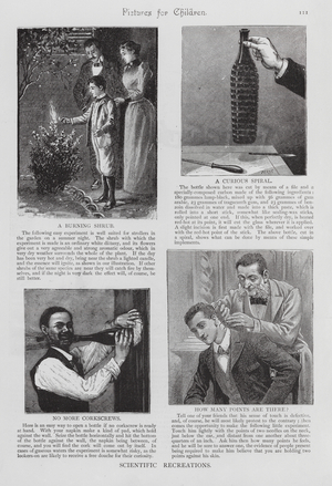 Scientific experiments for children (engraving)
