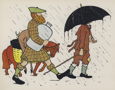 Wonderful England: Stalking in Scotland (colour litho)