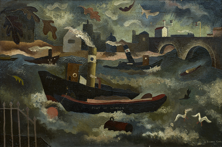 Thames in October, 1936 (oil on canvas)