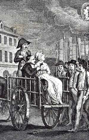 Execution of French queen Marie-Antoinette (1755-1793) on october 16, 1793 (engraving)