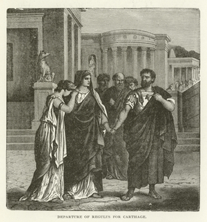 Departure of Regulus for Carthage (engraving)