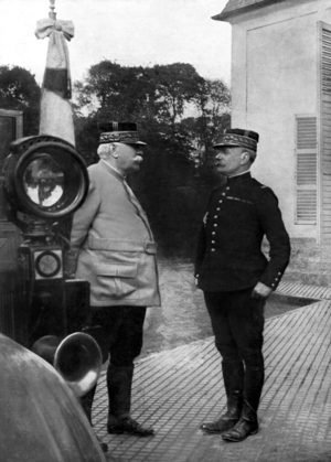 Marshals Joffre and Foch, 1915 (b/w photo)
