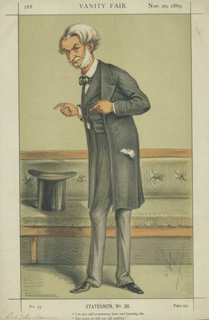 The Right Hon Lord John J R Manners (colour litho)