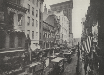Boston: Newspaper Row, Washington Street (b/w photo)