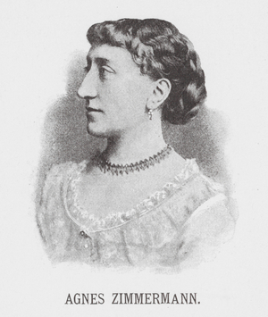 Celebrated pianists: Agnes Zimmermann (b/w photo)