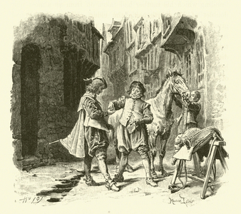 Illustration for The Three Musketeers (engraving)