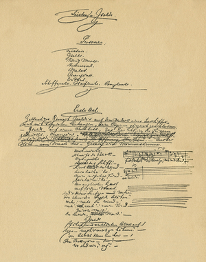 First page of Tristan und Isolde Manuscript