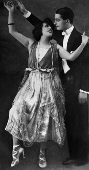 Maurice Chevalier and Mistinguett in 1920, before their separation in the 20's (they were lovers since 1911)
