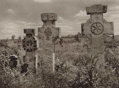 Romania: Cemeteries (b/w photo)