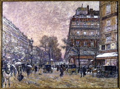 Cardinal Lemoine crossroads with snow, Paris, 1902 (painting)