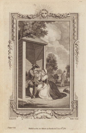 Illustration for Tristram Shandy by Laurence Sterne (engraving)