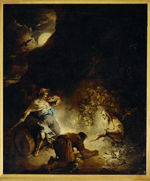 The witch of Endor (painting on canvas)