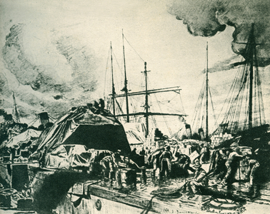 World War One - Supplies from America arrive at Brest