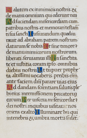Text page; Benedictus